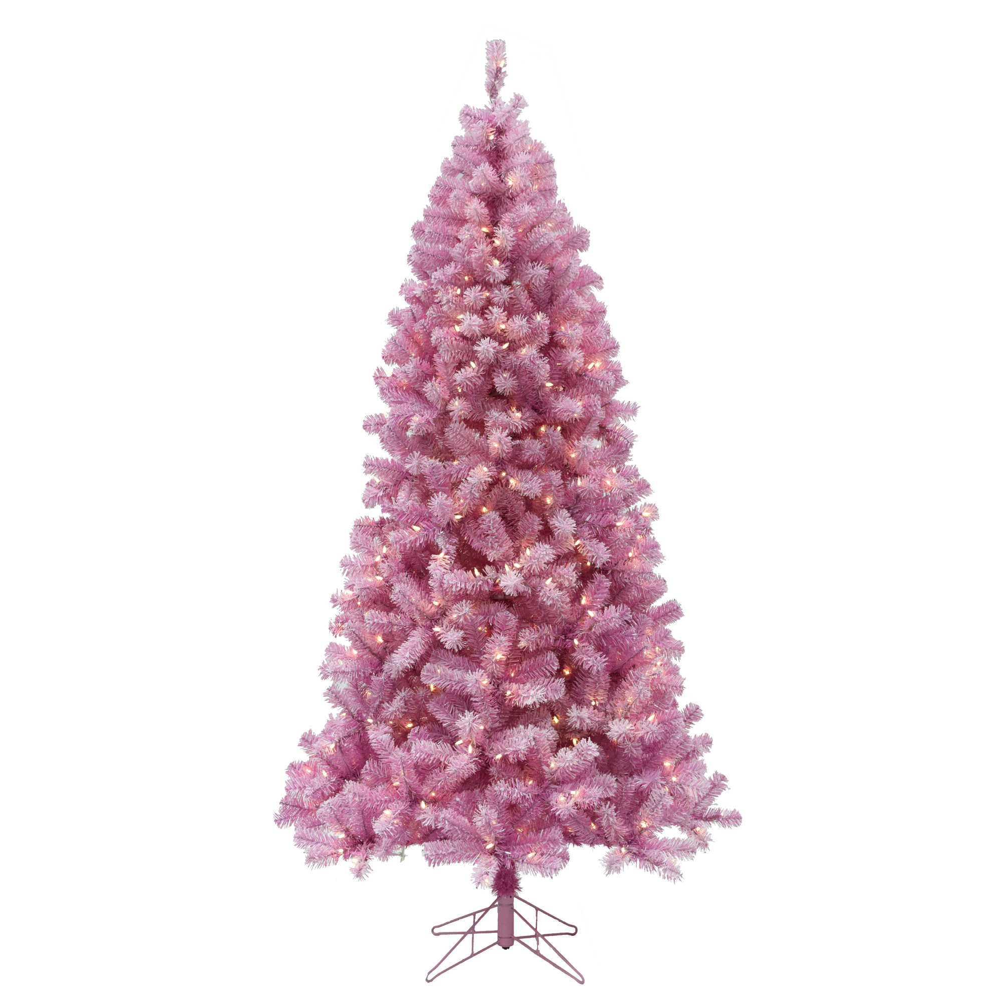 Pre-Lit Pink Pine Artificial Christmas Tree with Clear/White Lights