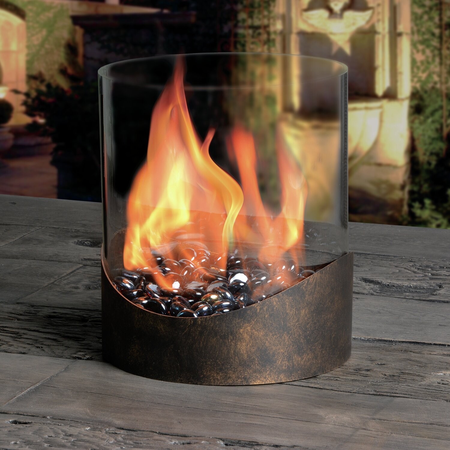 Roxbury Steel Propane Tabletop Fireplace