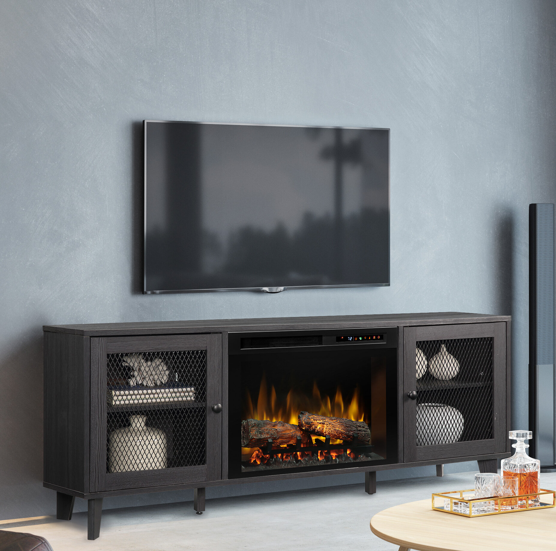 Towe TV Stand for TVs up to 75&#34; with Fireplace