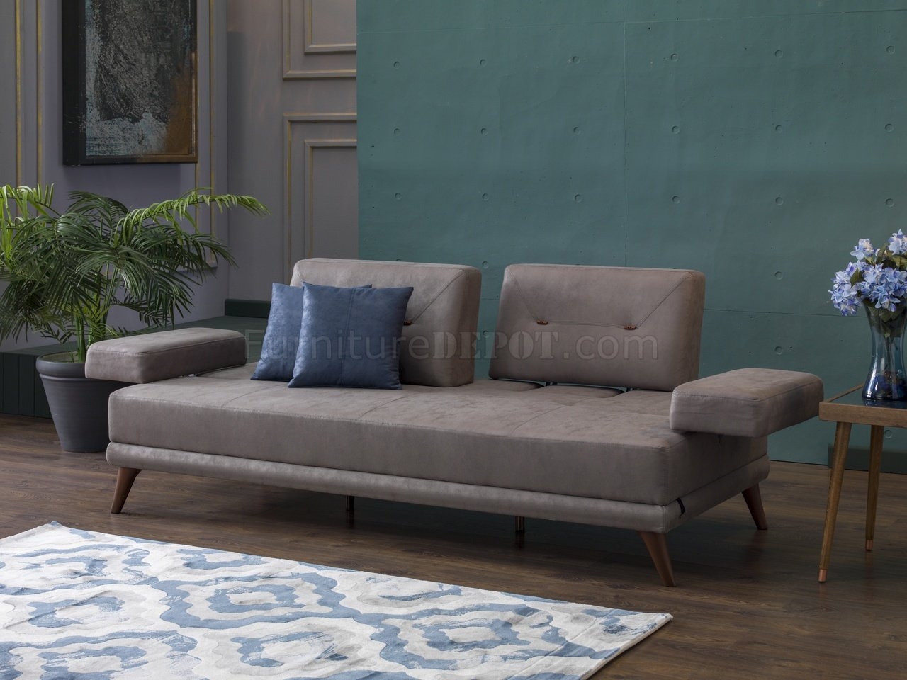 Valda 88" Recessed Arm Sofa