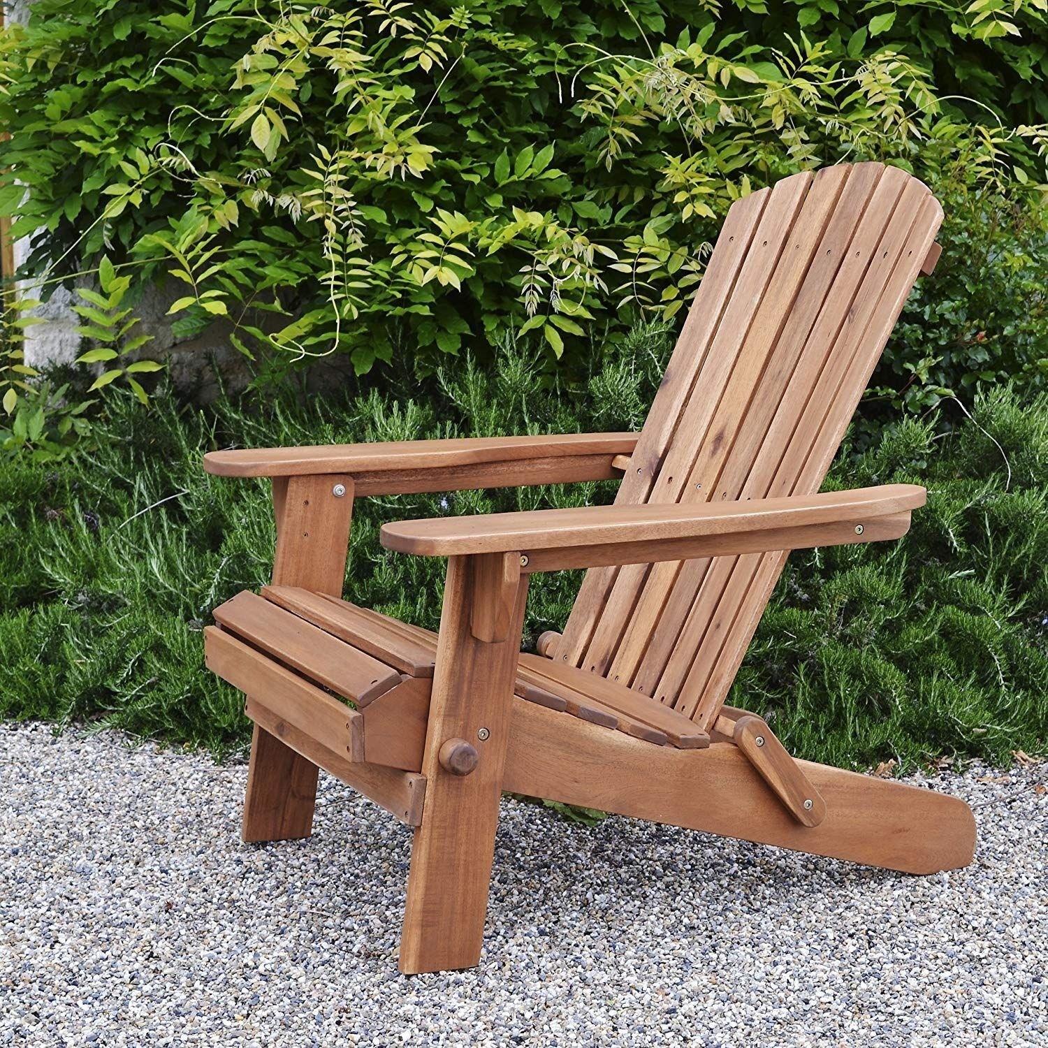 A Wooden Beach Chair Will Last You A Lifetime Foter   Acacia Adirondack Folding Hardwood Chair 1 