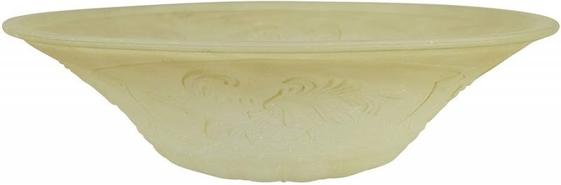 Aspen Creative Amber 23093-01 Transitional Style Replacement Torchiere Glass Shade, 4-1/2" high x 15-5/8" Diameter