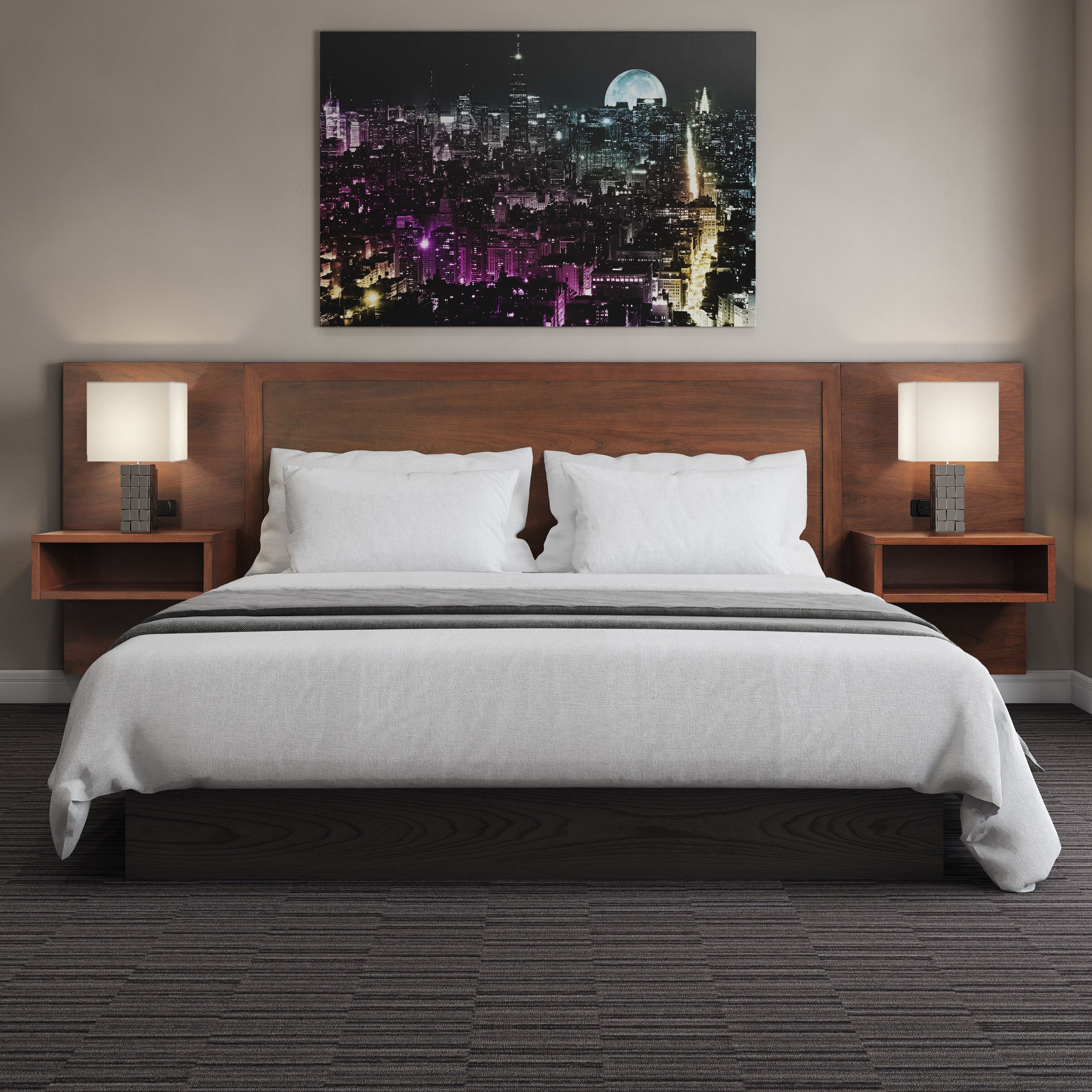 Berjen Wood King Panel Headboard 