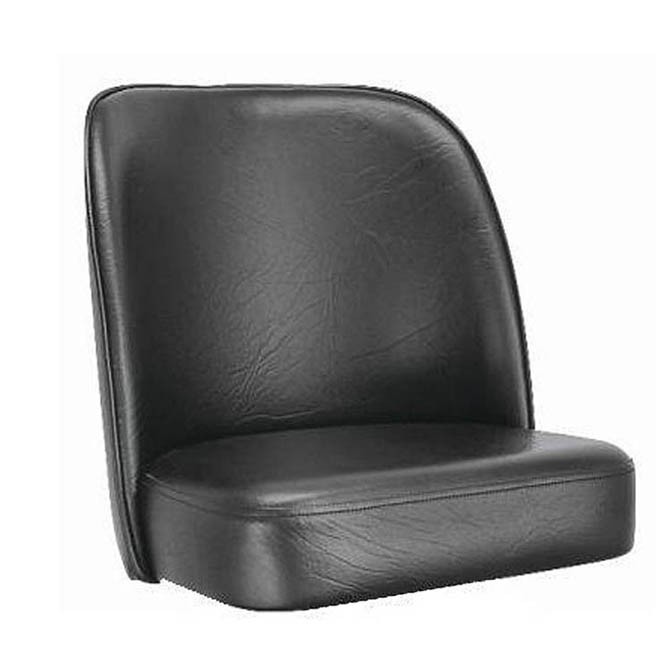 Black bar stool seat for bucket style bar stool