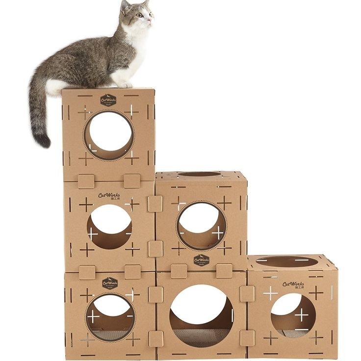 Creation core 11 8 length cardboard cat play tree house