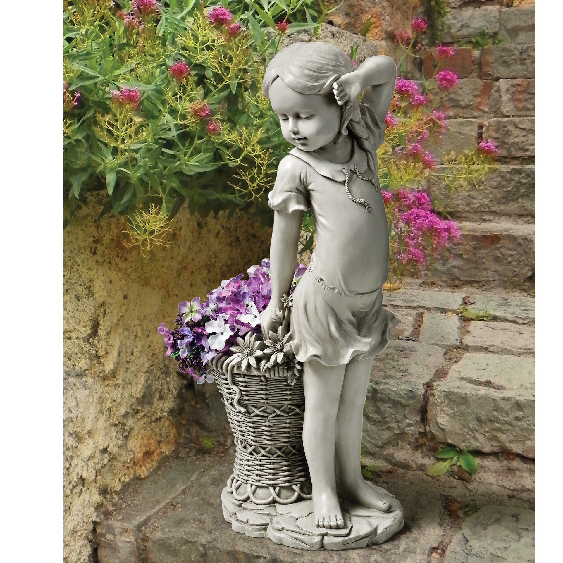 large plastic garden statues