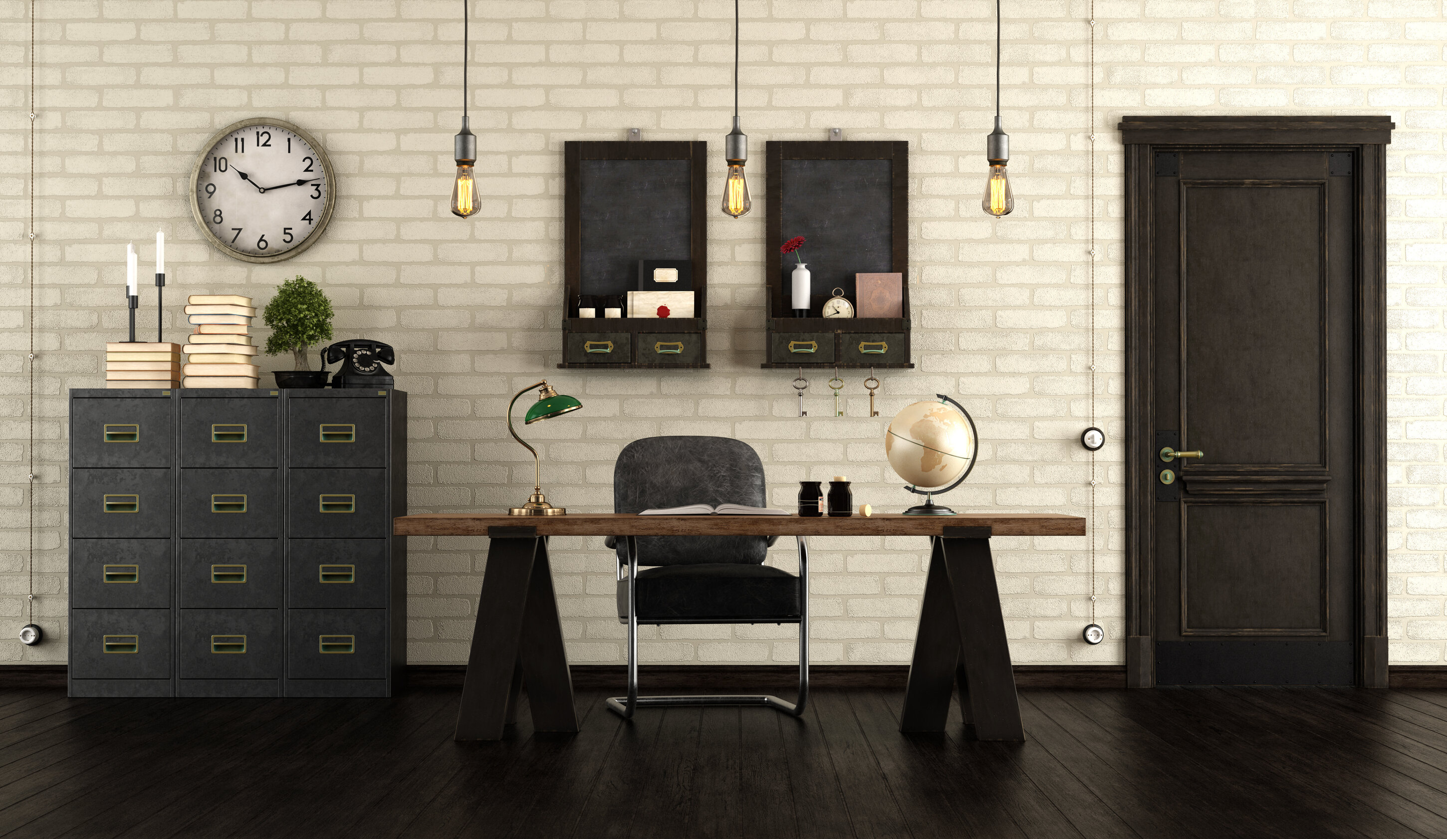 Home Office In Retro Style