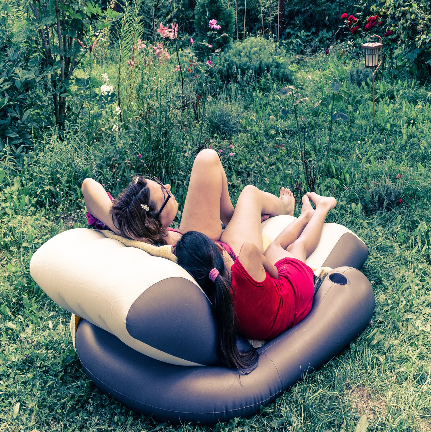 Inflatable Chair In The Garden