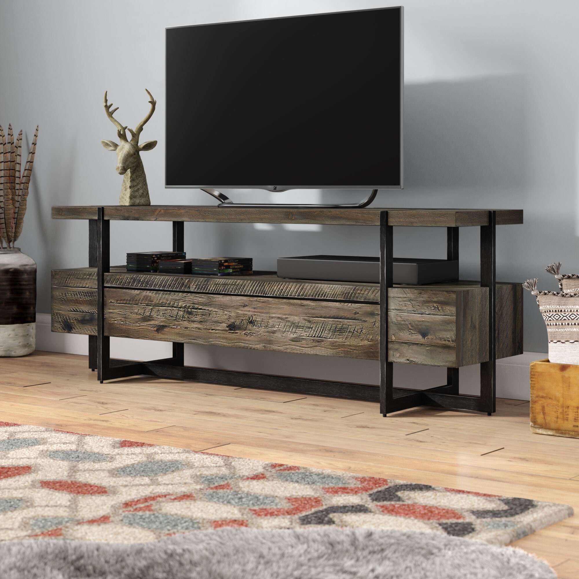 Solid wood 75 inch shop tv stand