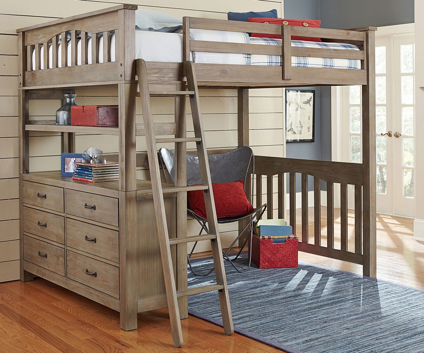 full size loft bed with sofa