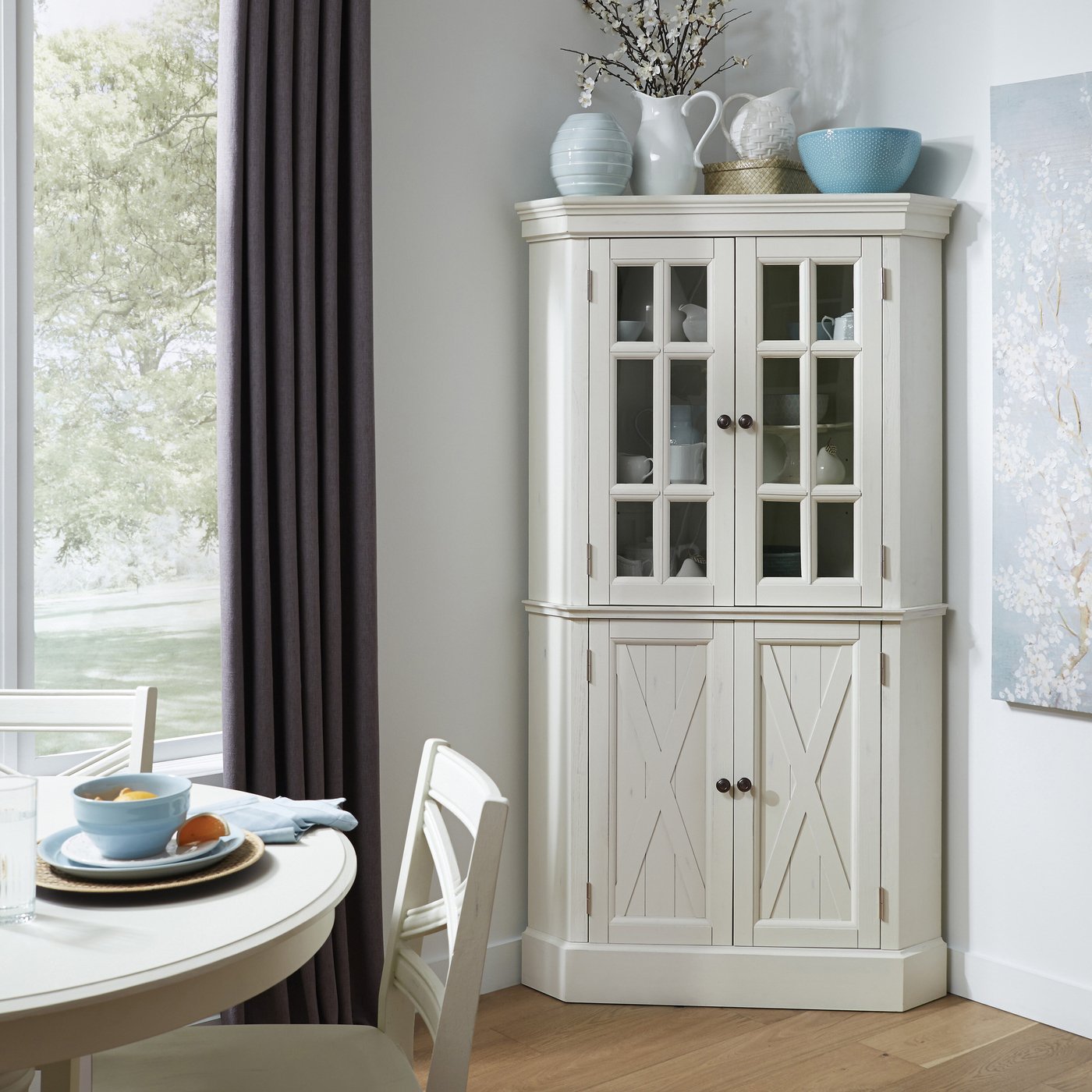 10 Reasons to Spice Up Your Kitchen with a Corner Cabinet - Foter