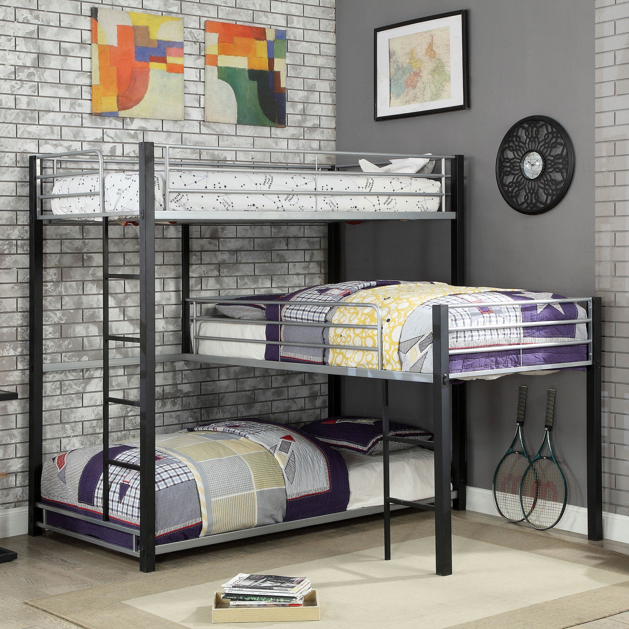 Three level bunk outlet bed