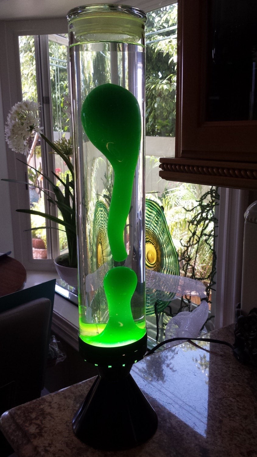 Lava lamp tall boy neon green by lavalampshop on etsy