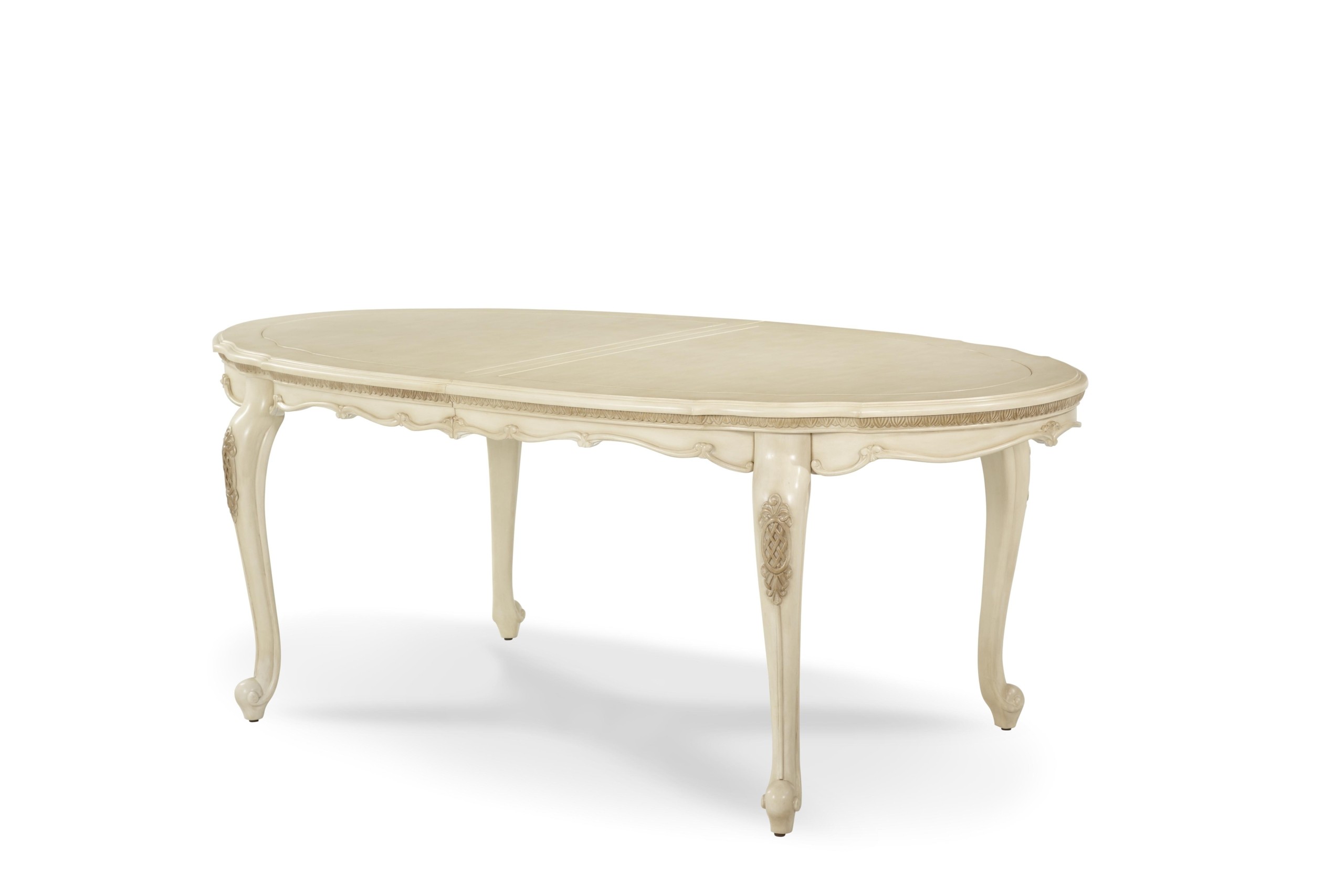 Lavelle Blanc Oval Extendable Solid Wood Dining Table