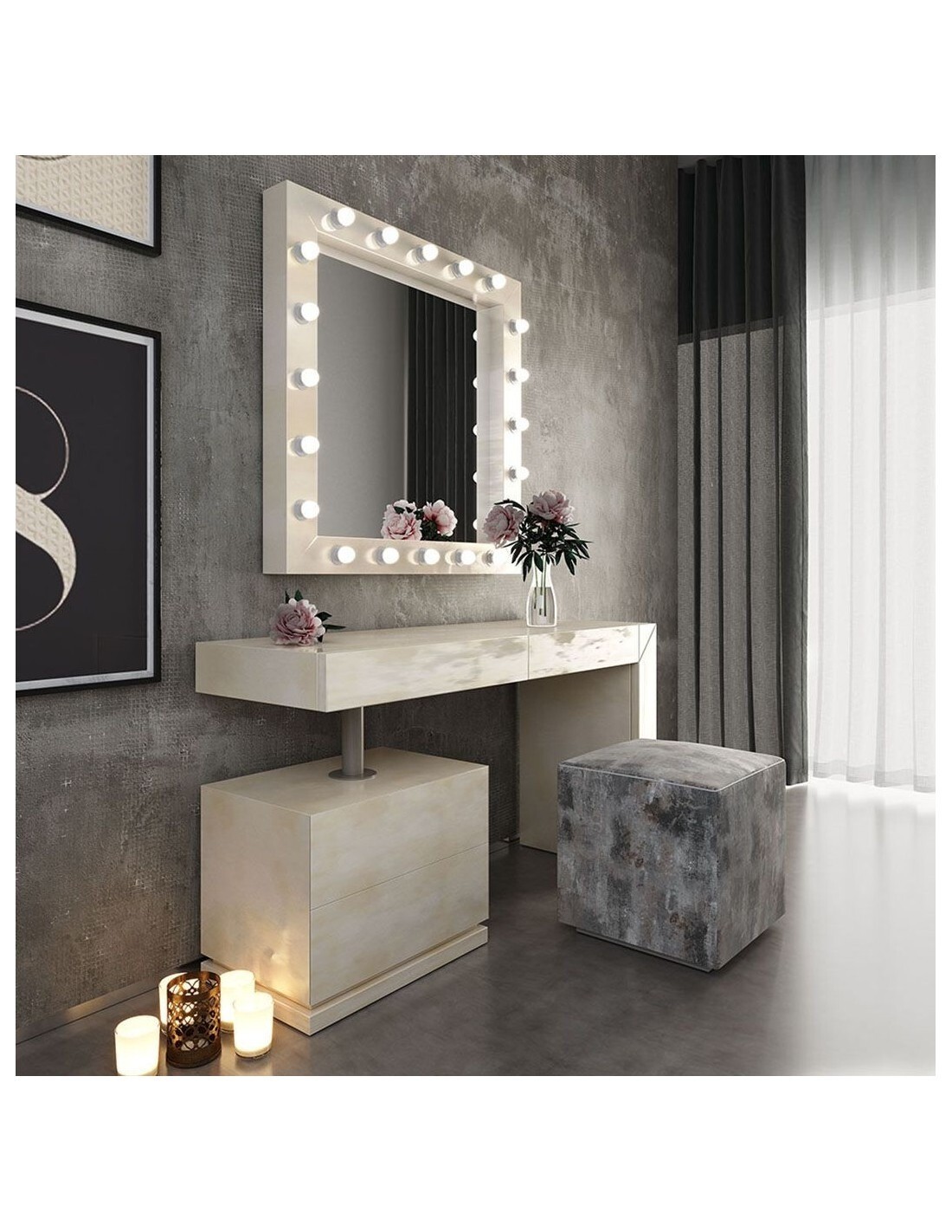 Luckey Vanity Set with Stool and Mirror Luckey Vanity Set with Stool and Mirror