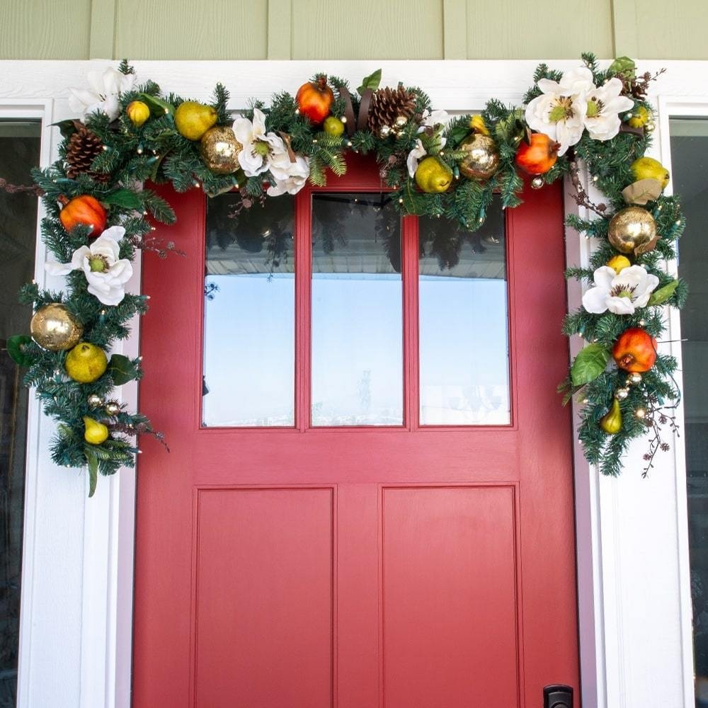 Wrap Your Home For Christmas with These 9 Beautiful Front Door Garlands