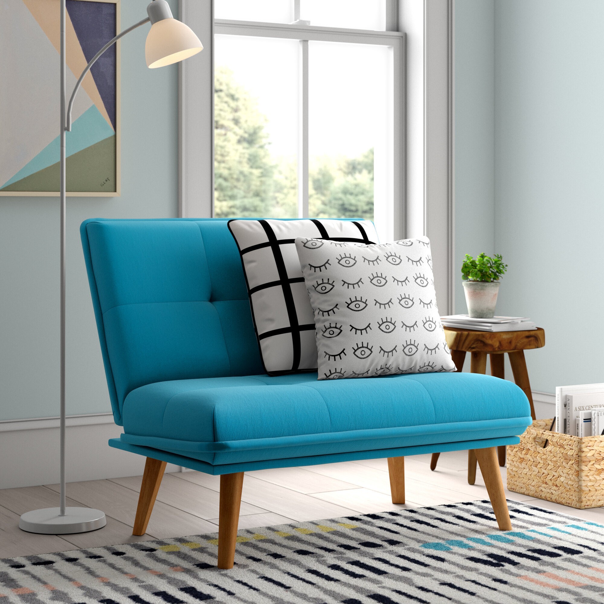 Modern Living Room Design with Sleeper Chair