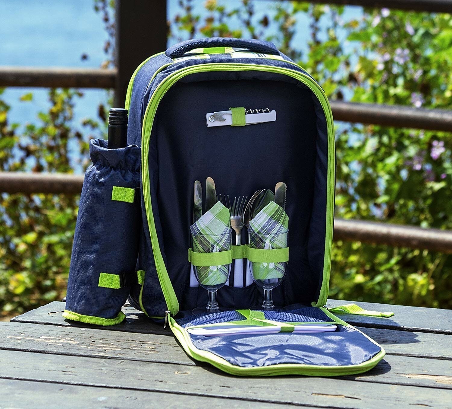 picnic backpack with wine cooler