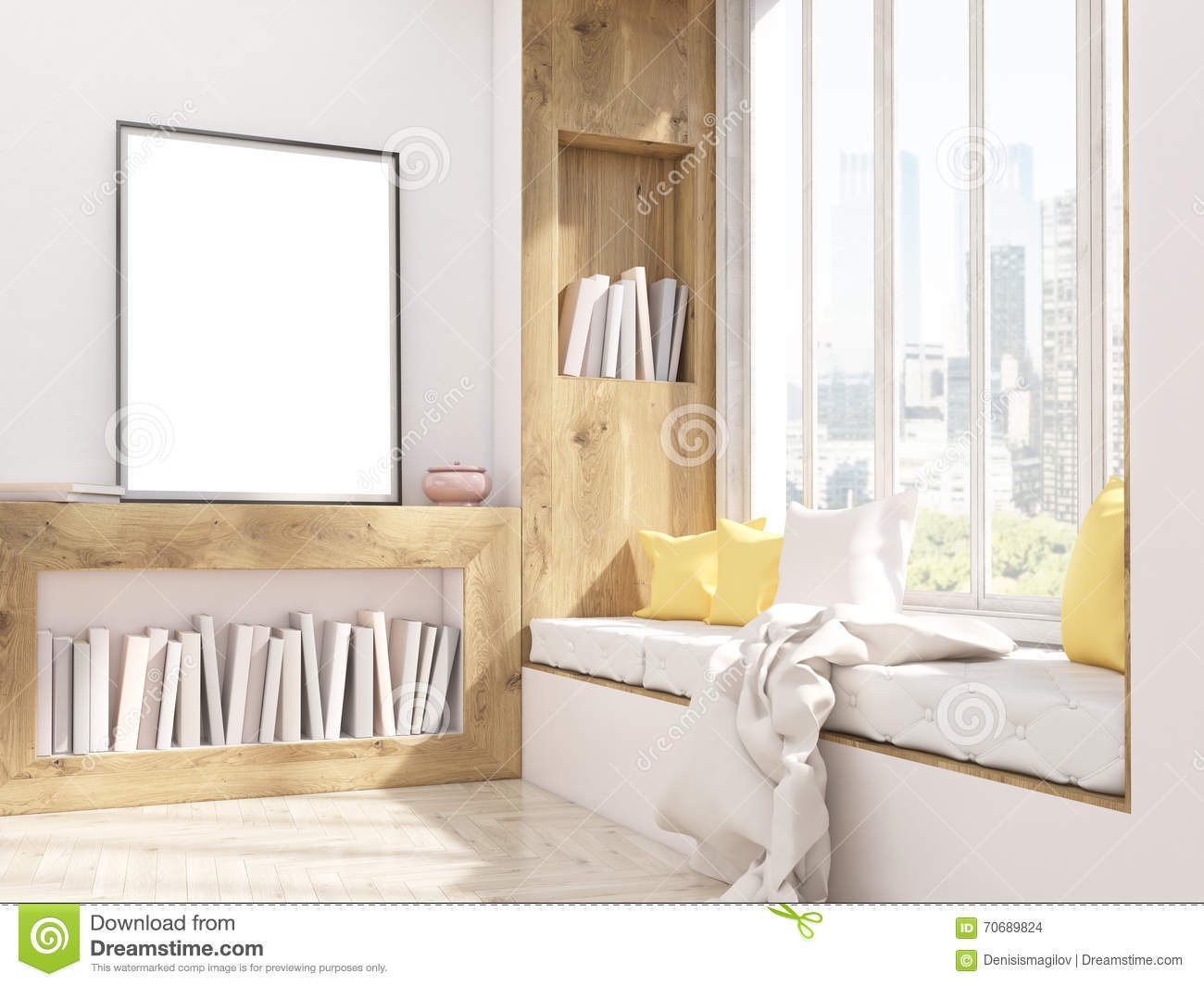 Picture frame and window seat Picture frame and window seat