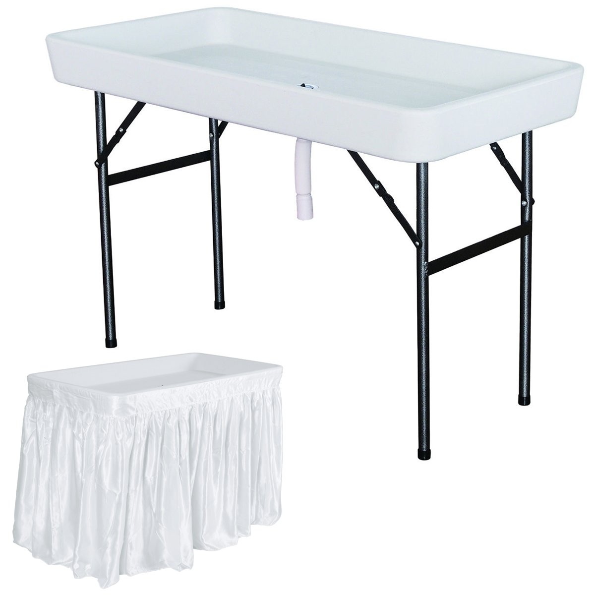 Plastic Party Ice Folding Table with Matching Skirt