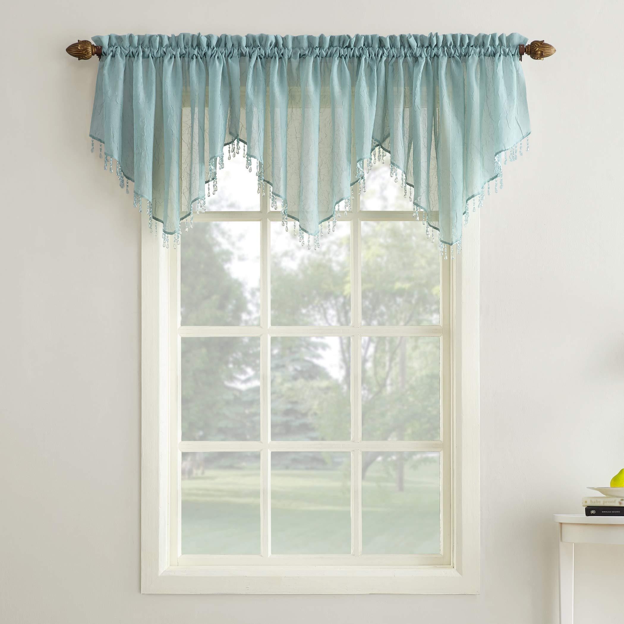 How To Choose Valances And Kitchen Curtains Foter   Pointed Polyester Window Valance 