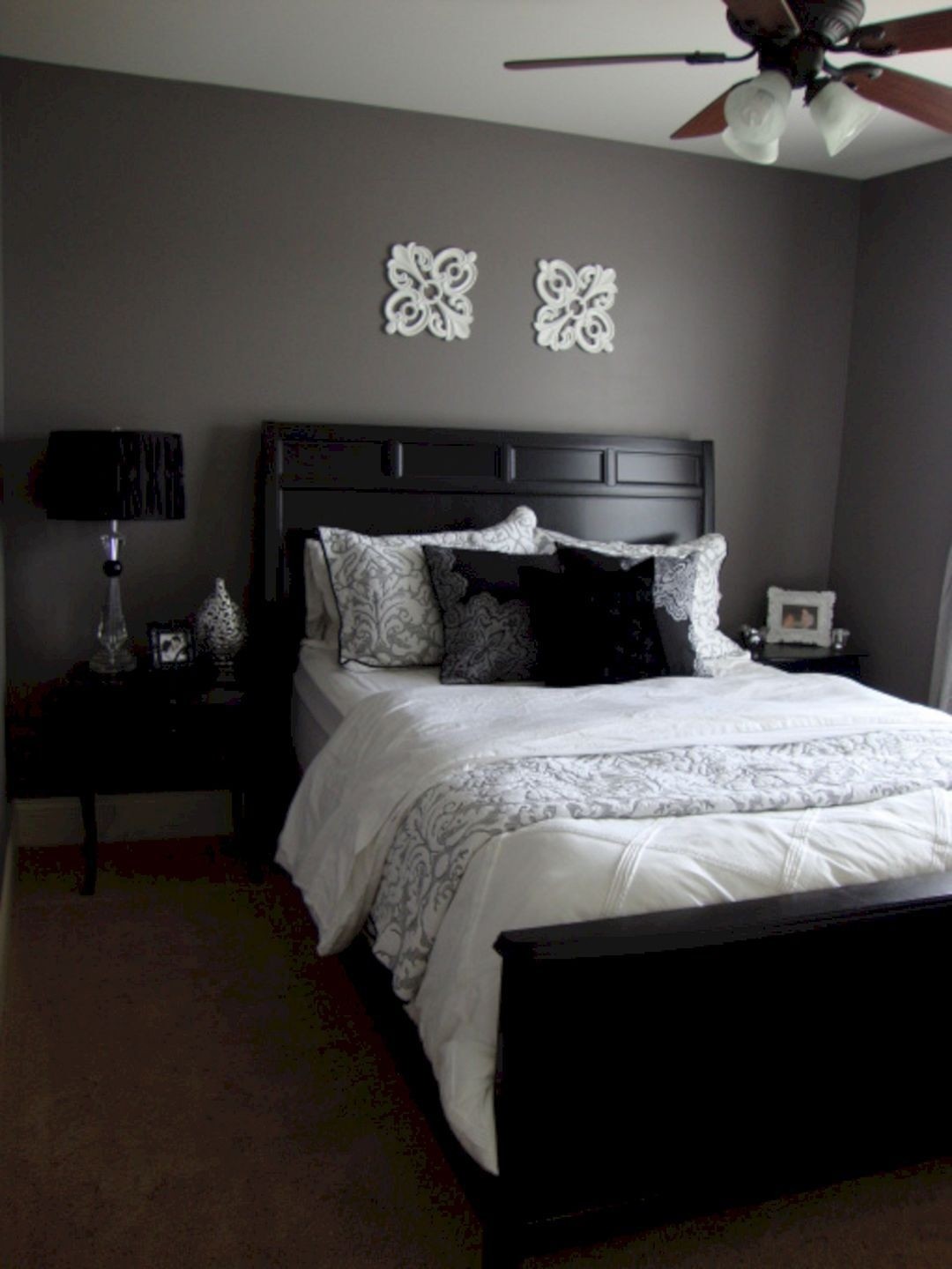 Purple and Gray Bedroom Details
