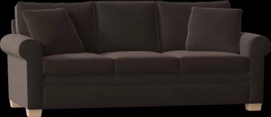jennifer 81'' genuine leather rolled arm sofa bed