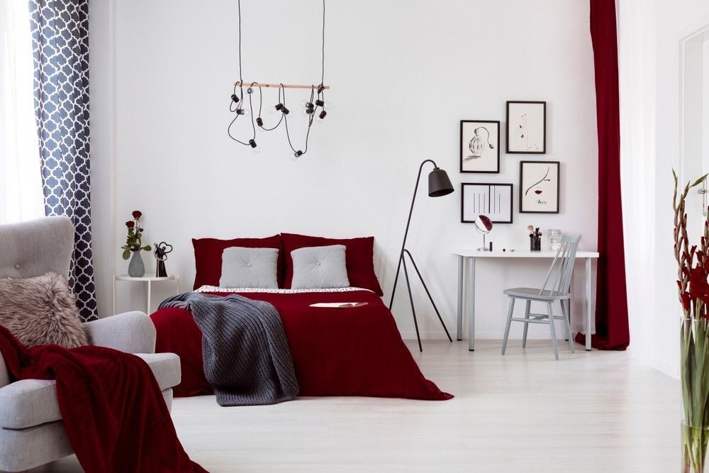 Red and Grey Bedroom Design Red and Grey Bedroom Design