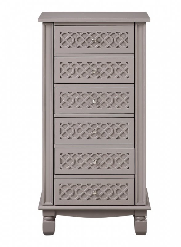 Reyes Free Standing Jewelry Armoire with Mirror