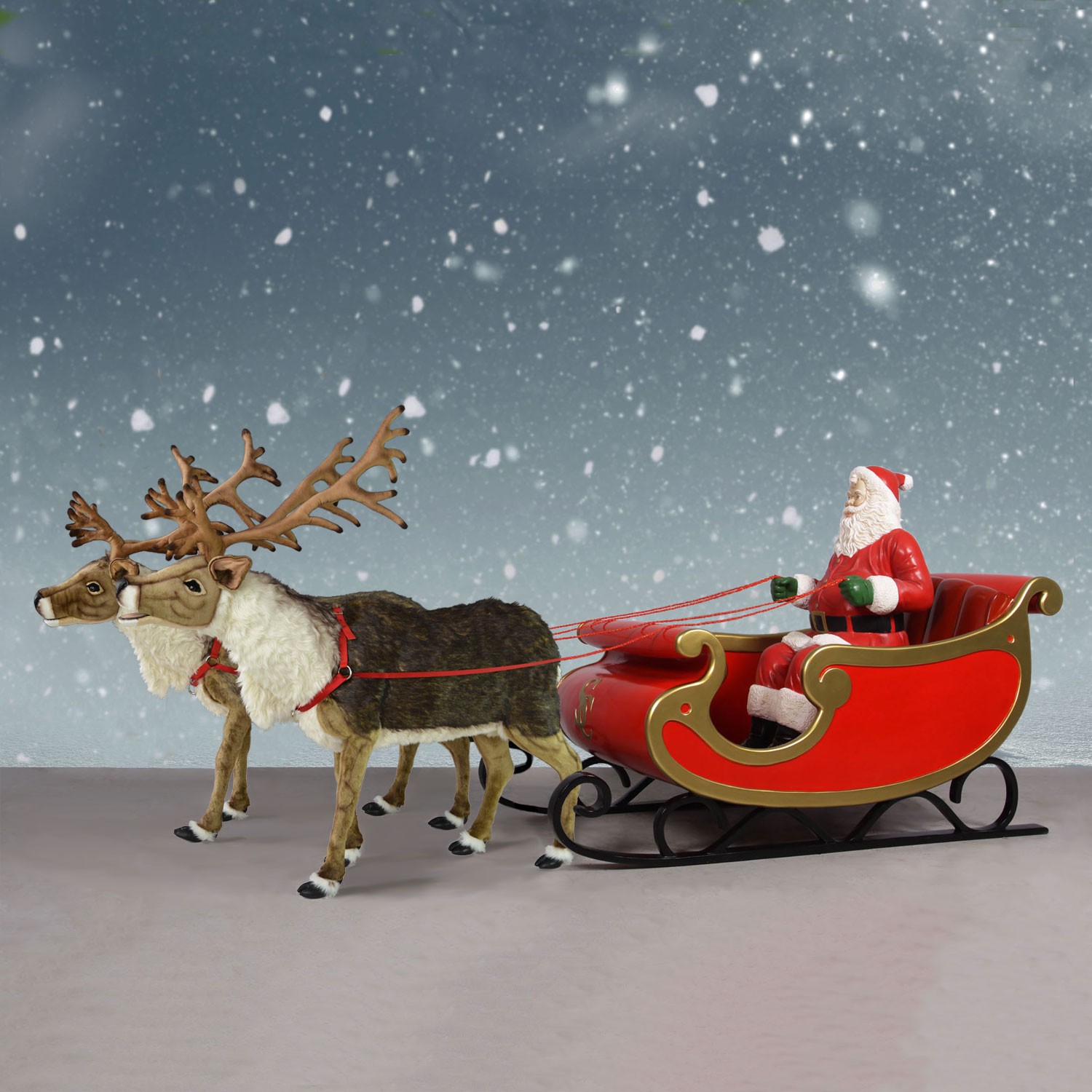 outdoor santa sleigh