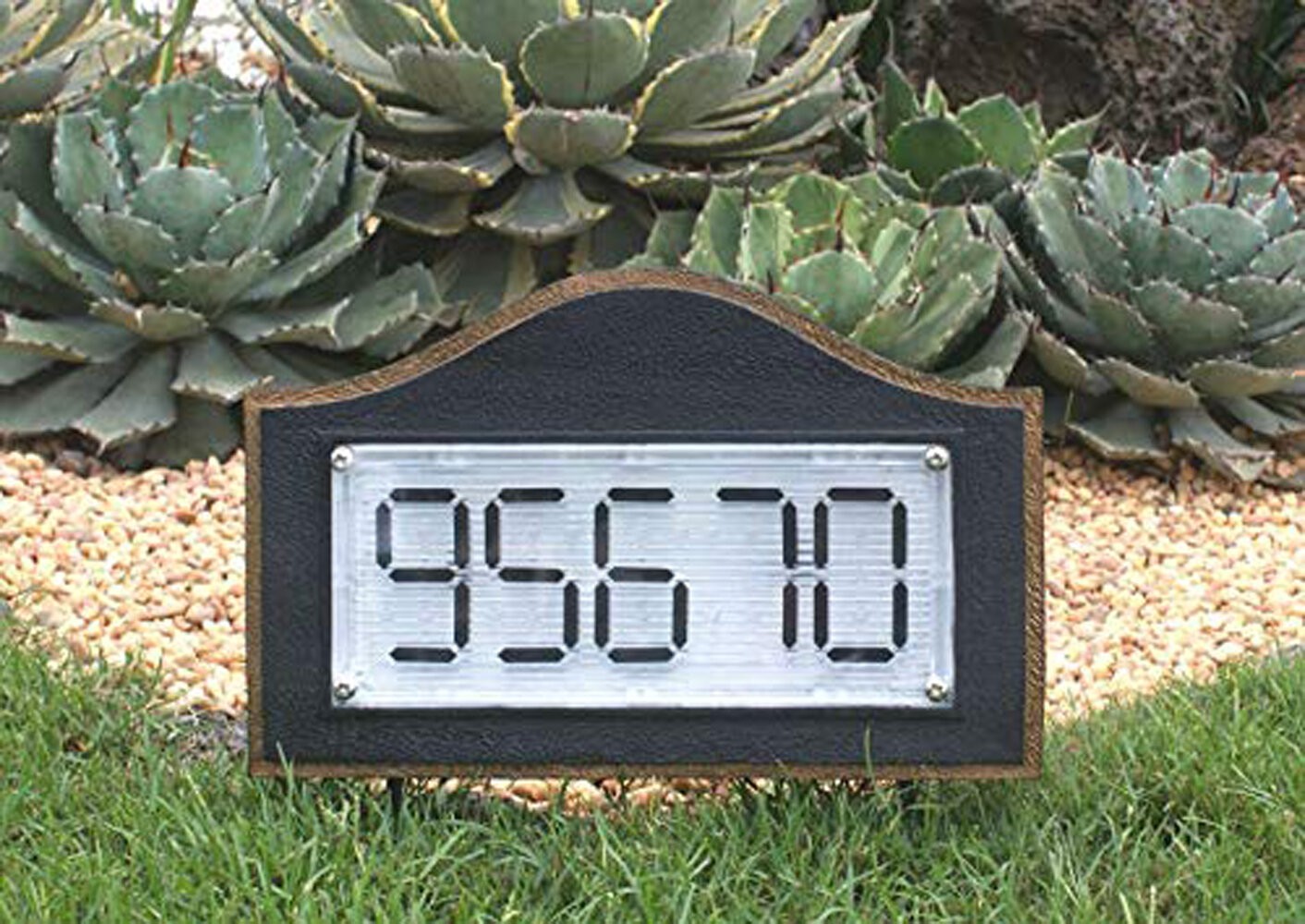 Solar Powered House Address Plaque Frame