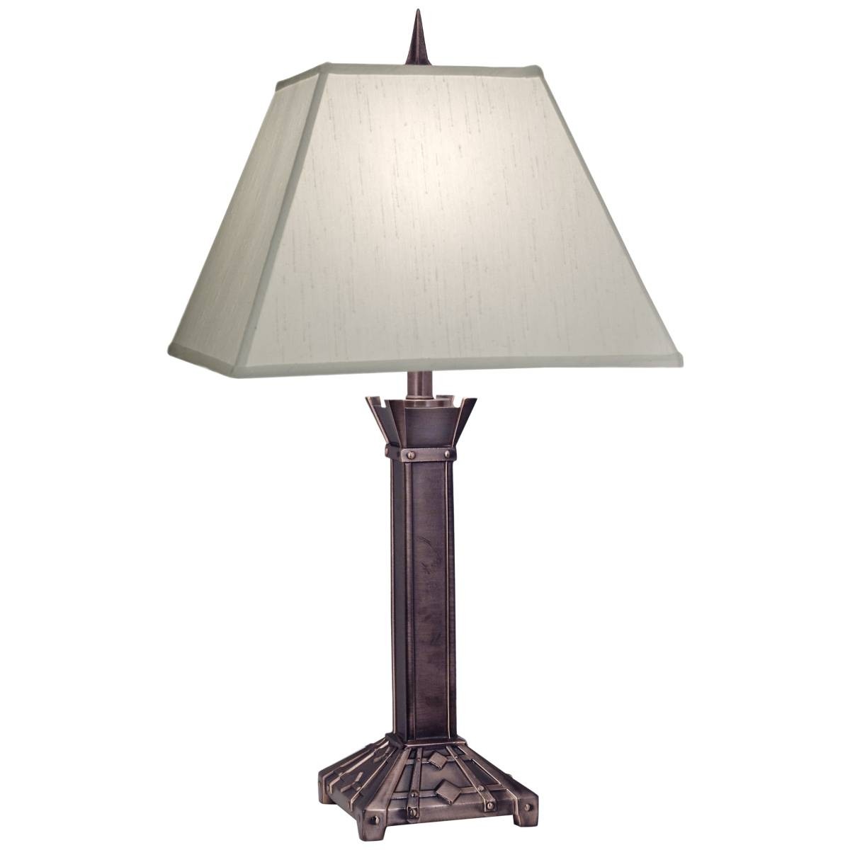 Stiffel TL-N8633-AC One Light Table Lamp, Antique Copper Finish with Global White Shade