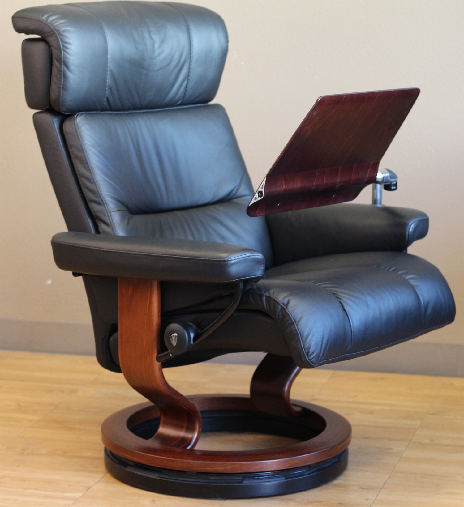 Stressless recliner personal computer laptop table for