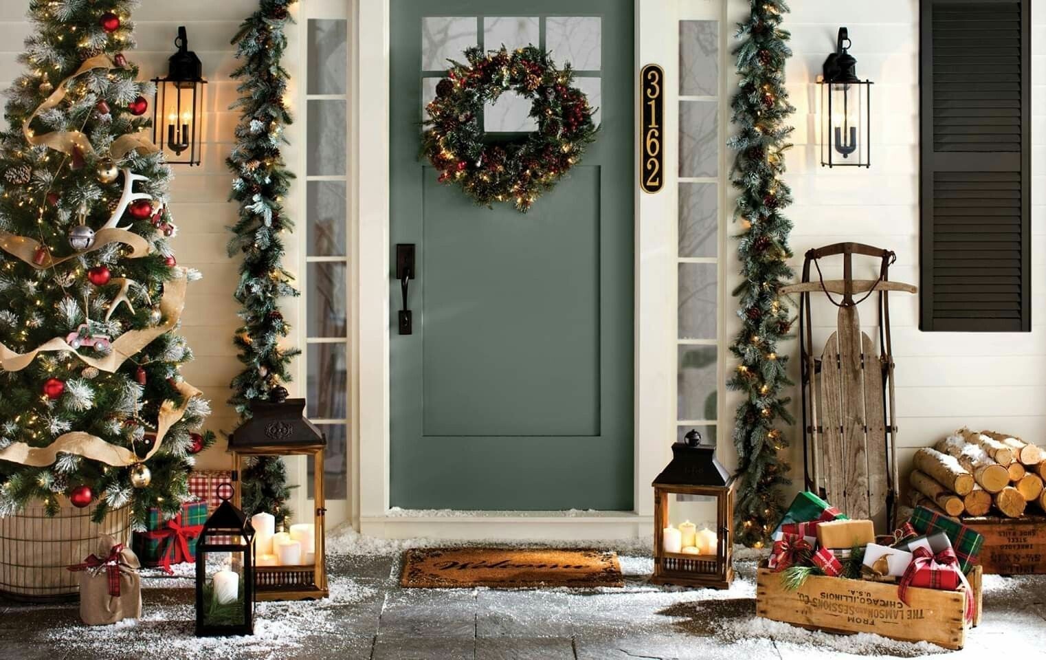 Front door christmas deals garland