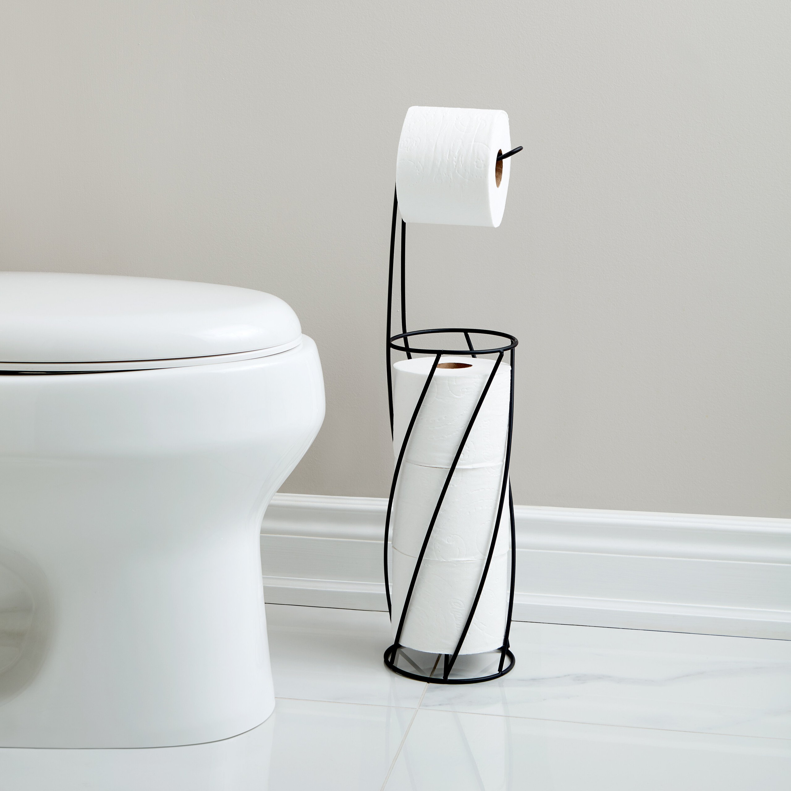 Twisted Freestanding Toilet Paper Holder 