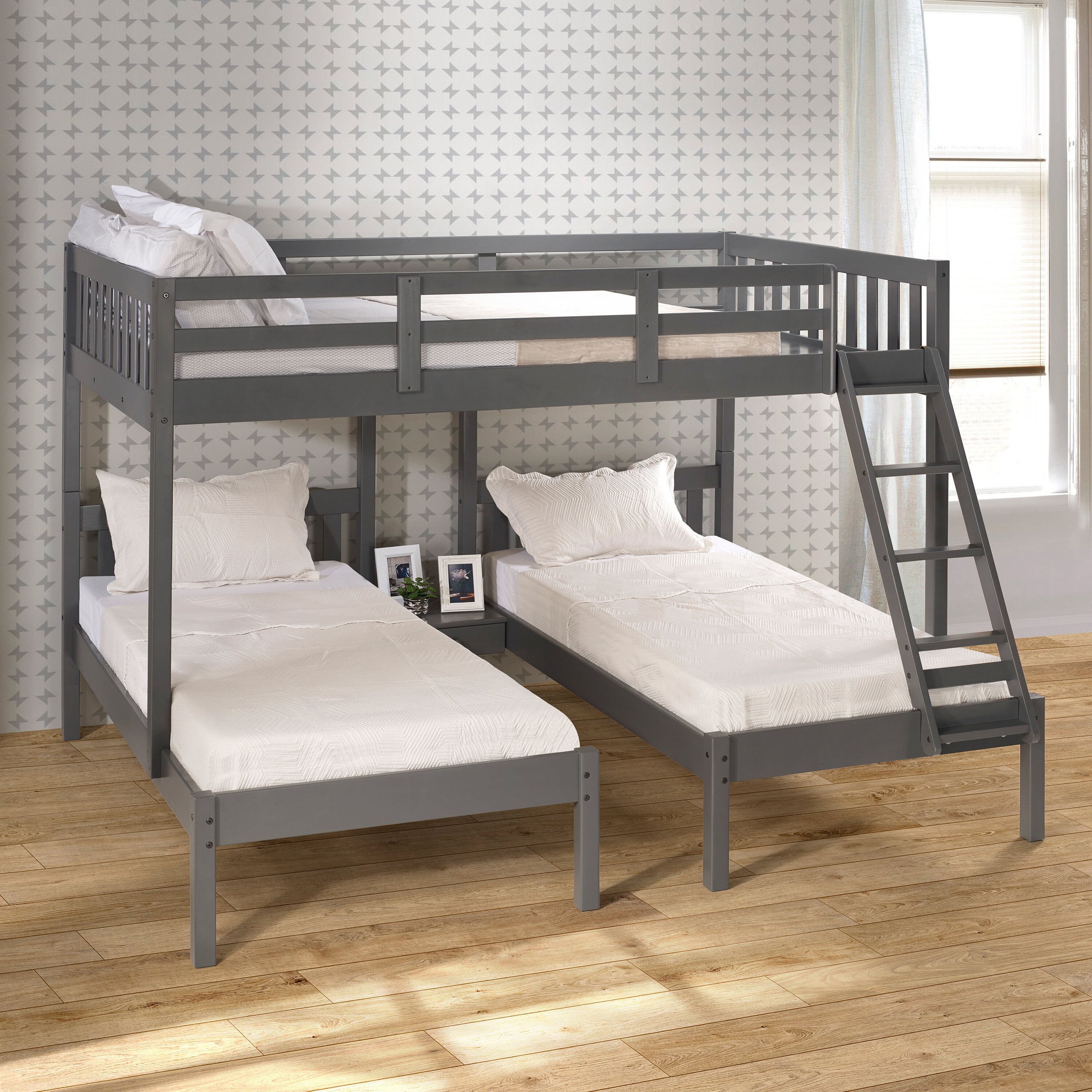 three level bunk bed