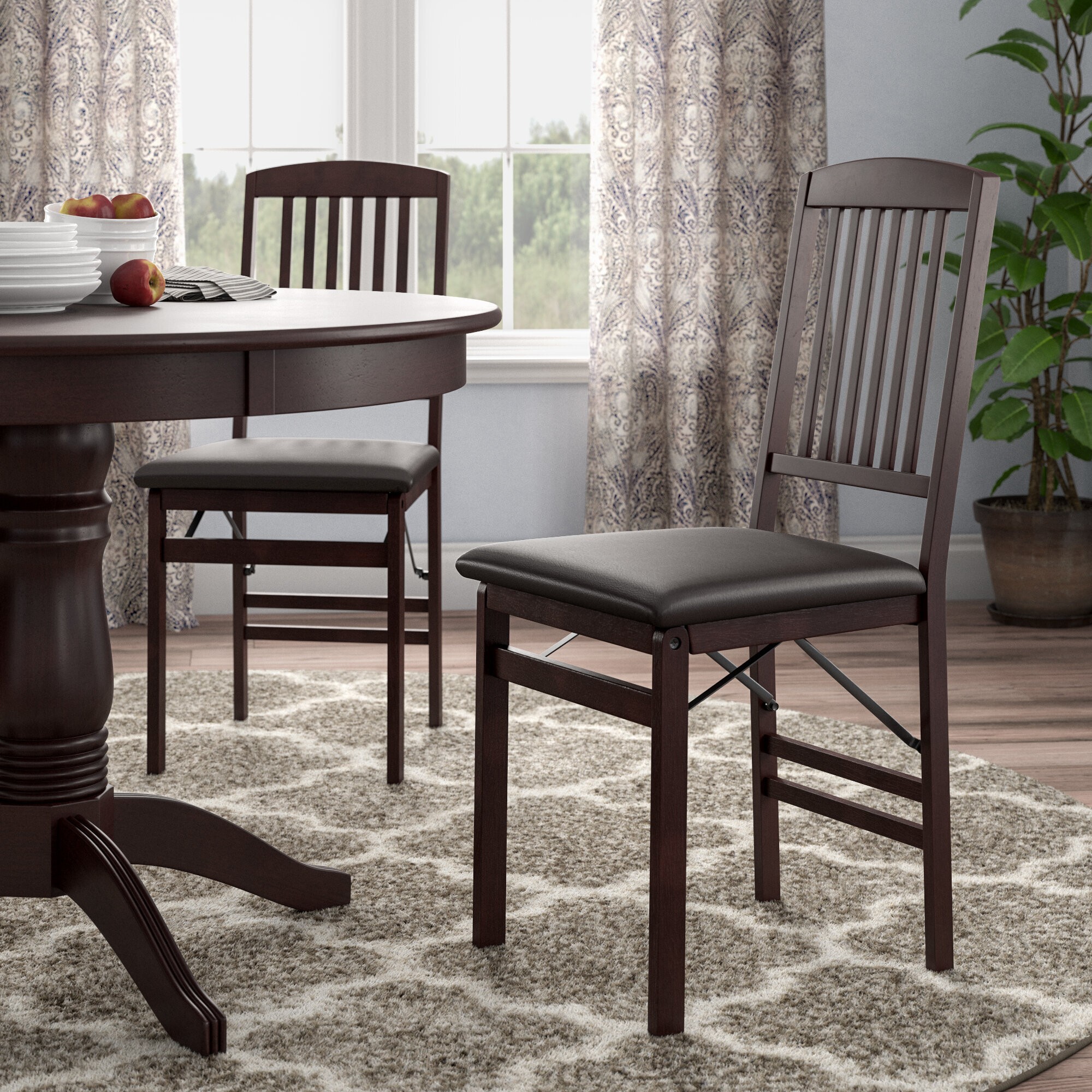 Folding dining chairs discount padded