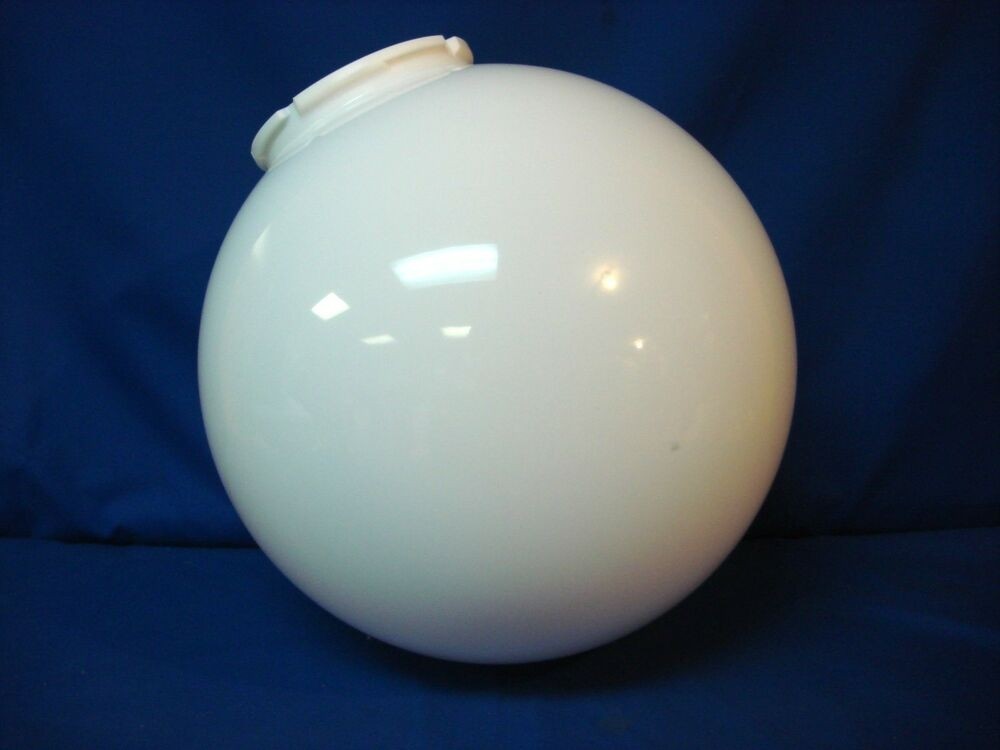 14 acrylic white plastic round globe outdoor light