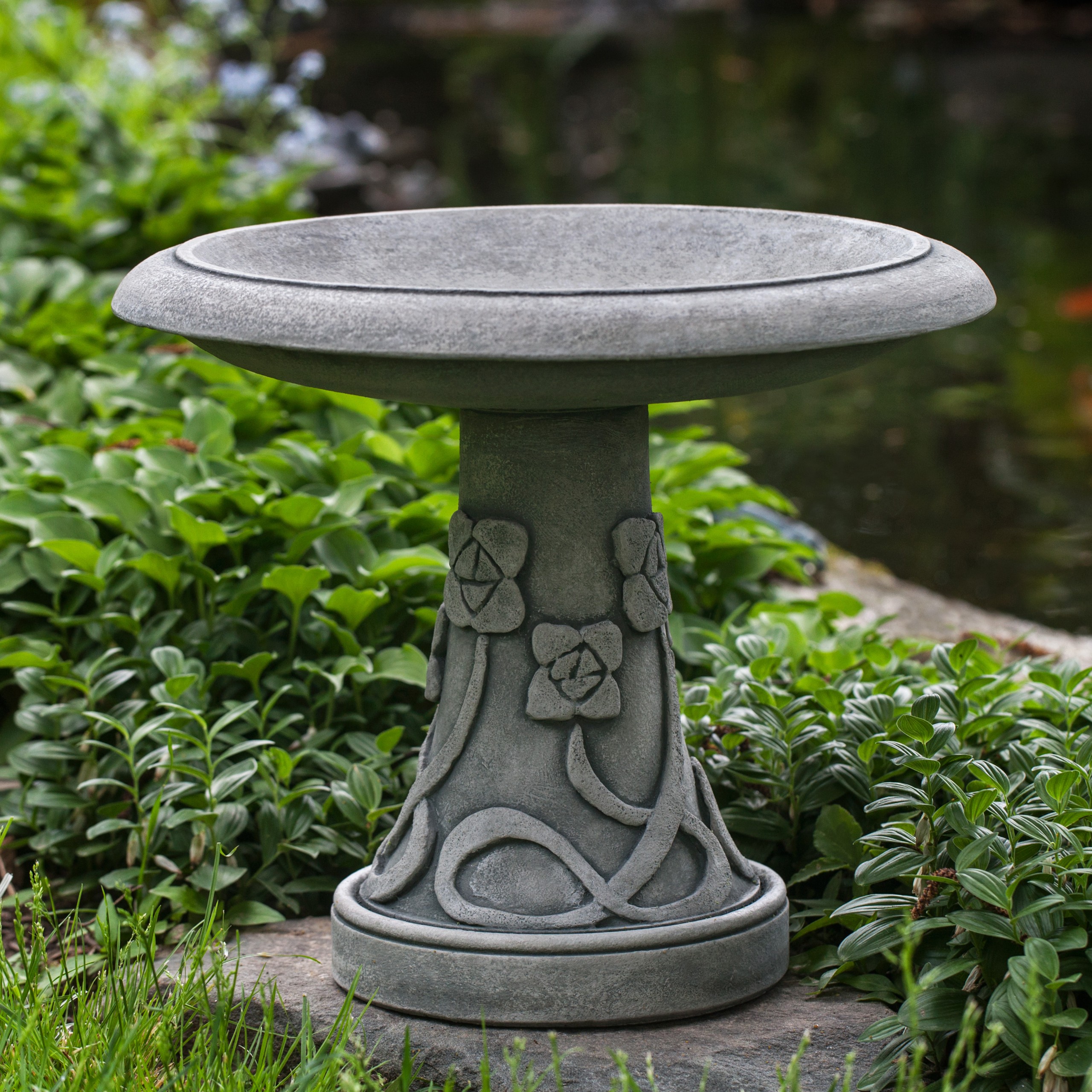 Bird Bath Pedestal Ideas On Foter   Campania International Giverny Pedestal Bird Bath Bird 