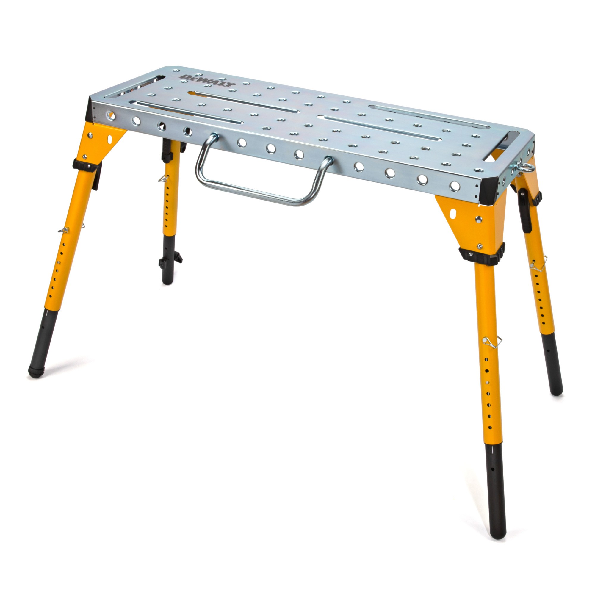Dewalt adjustable height portable steel welding table and