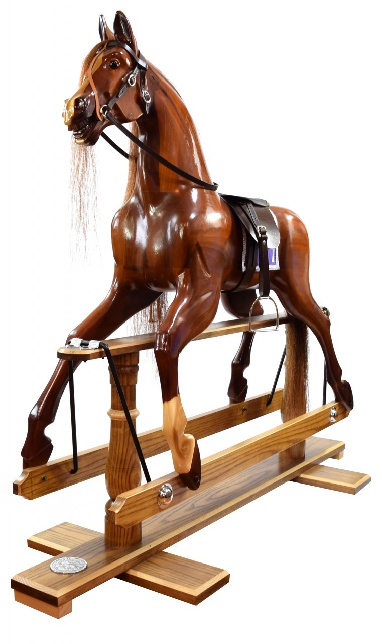 Hand carved wooden rocking horses 2