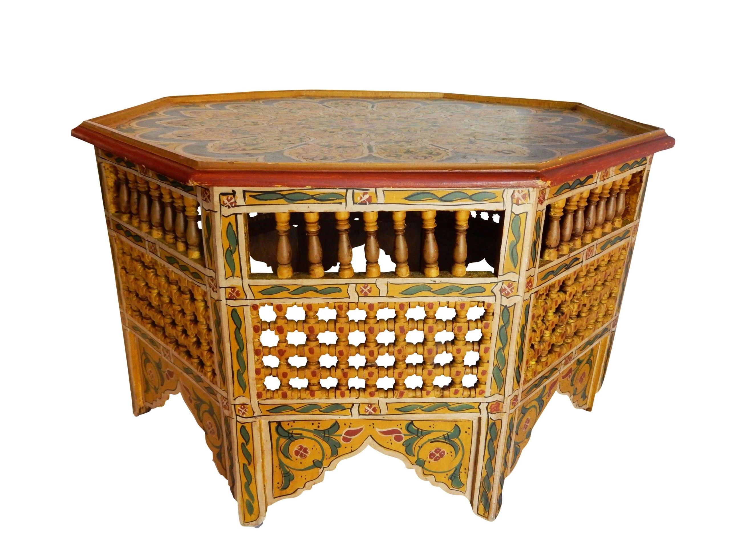 Handcrafted Moroccan Style Octagonal Coffee Table