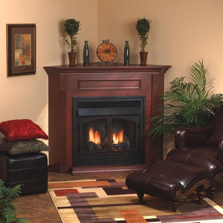 High quality corner gas fireplace insert 14 direct vent