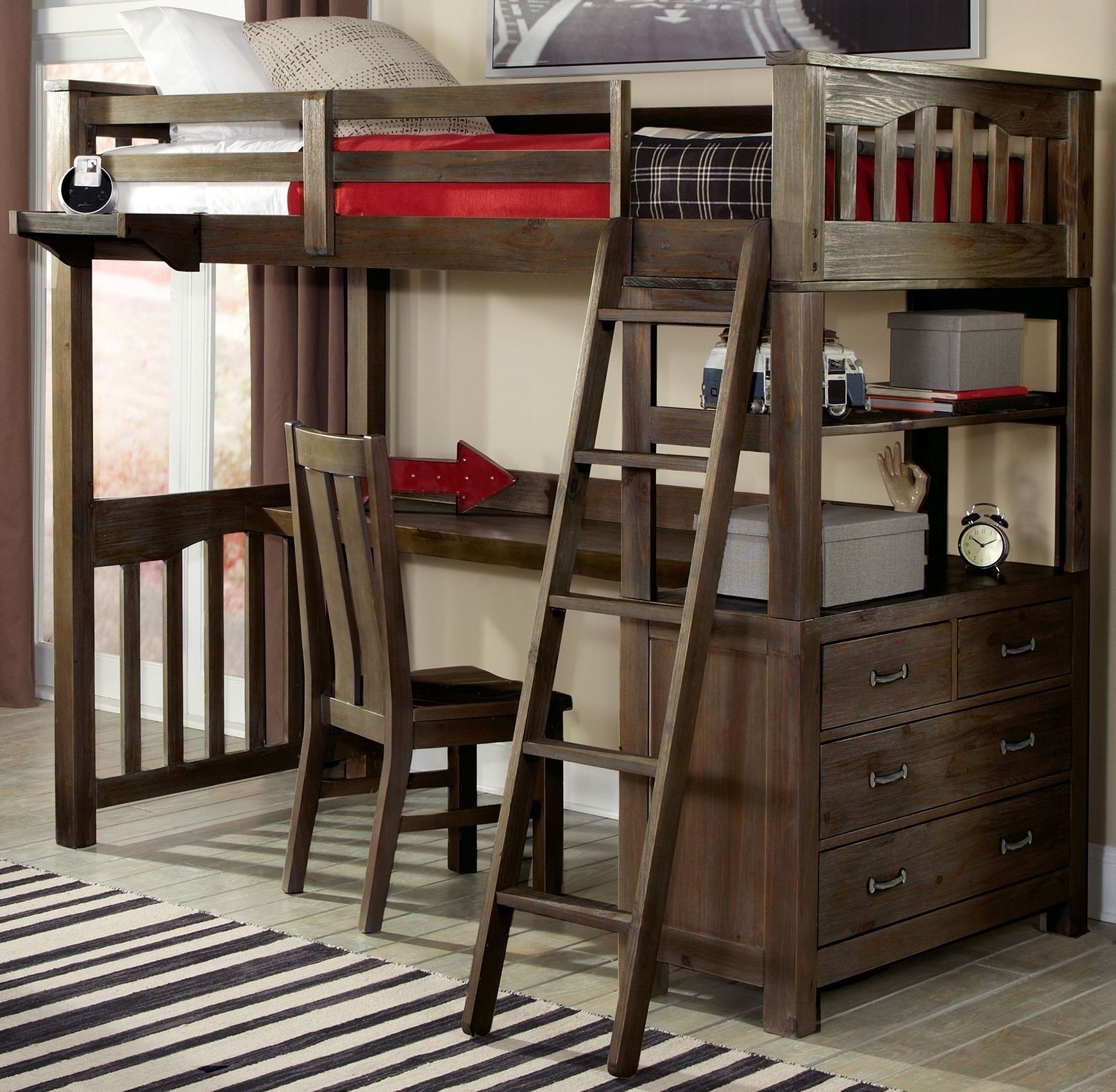 Double Loft Bed With Desk Ideas On Foter