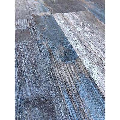 Insight of blue vinyl flooring planks
