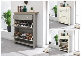 Lancaster Grey & Oak Coloured Occasional Range Shoe Cabinet