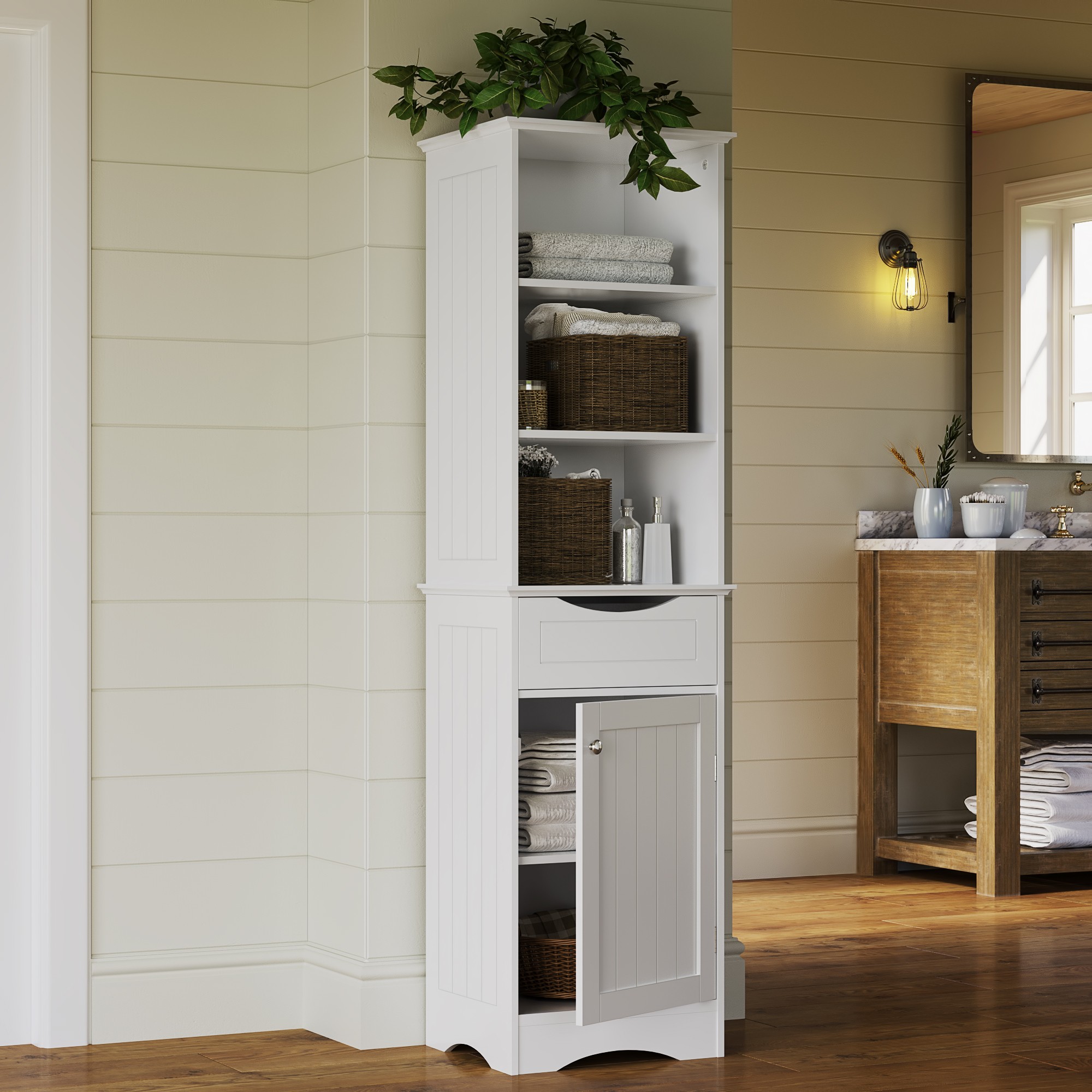 Tall White Bathroom Cabinet - Get All You Need