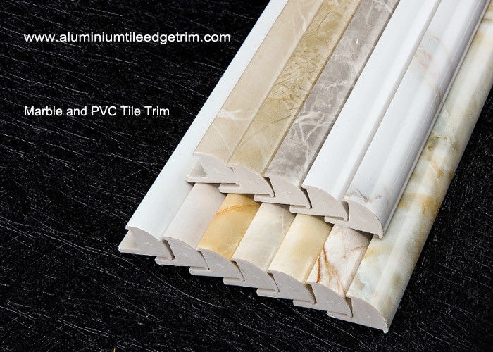Solid marble effect tile corner trim 12mm inside height