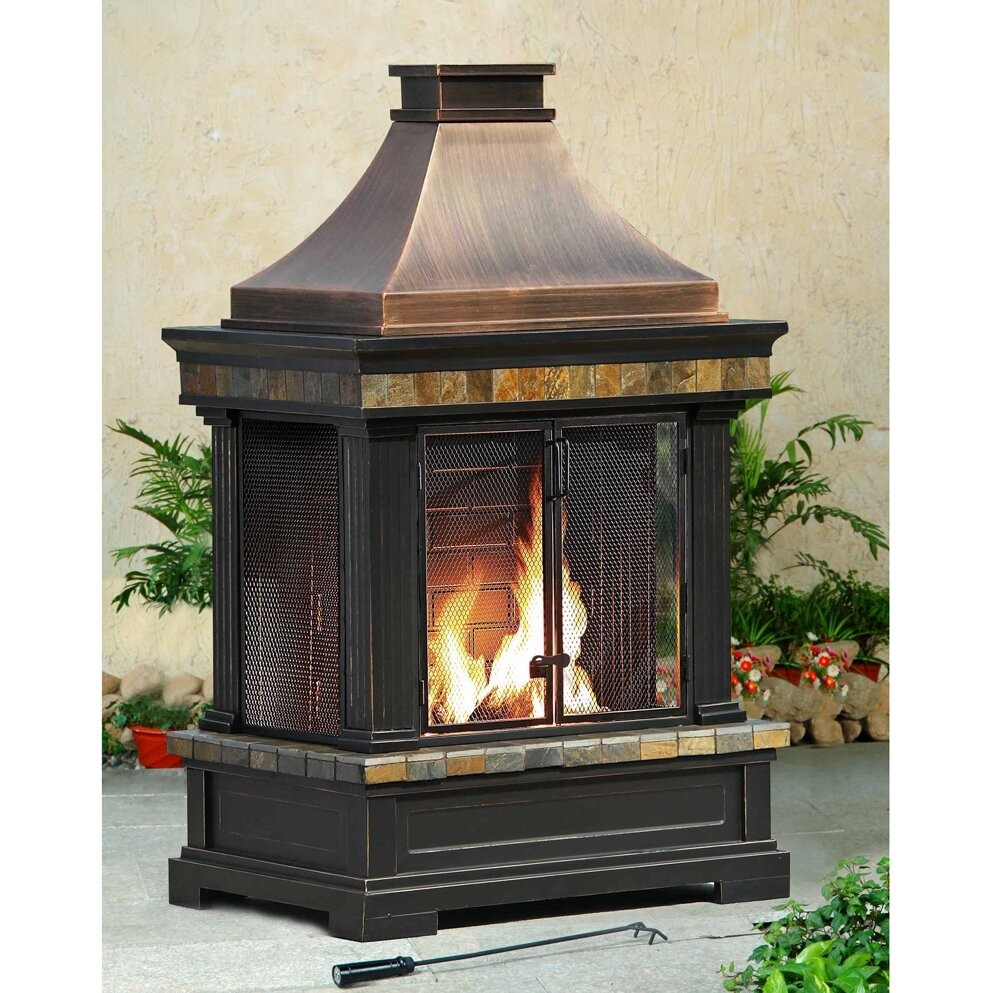 Steel Outdoor Fireplace - Ideas on Foter