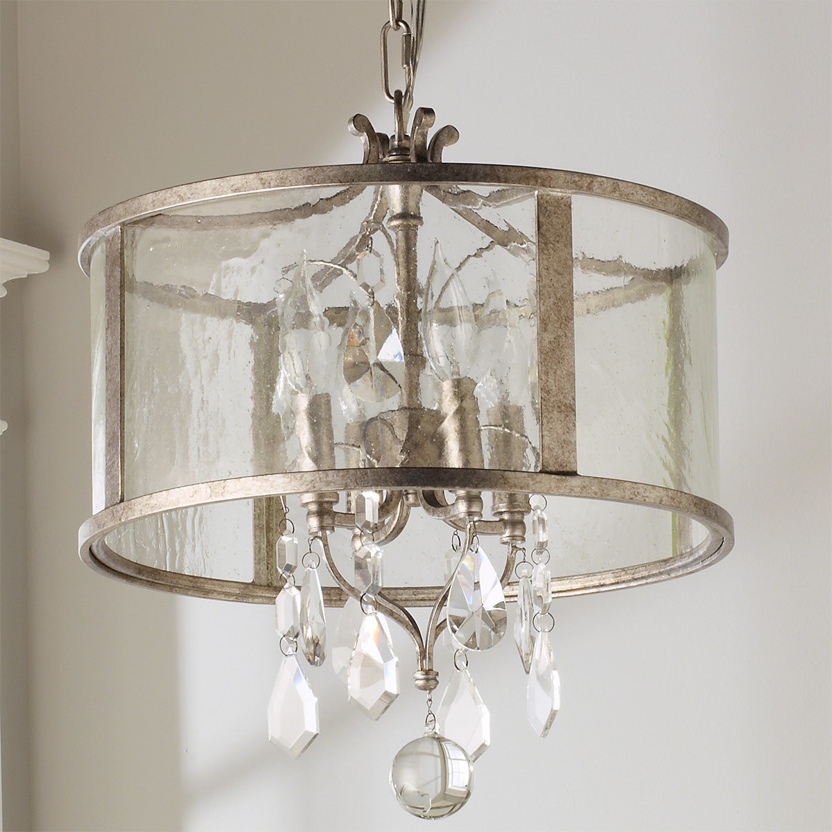 Vintage modern crystal mini chandelier shades of light
